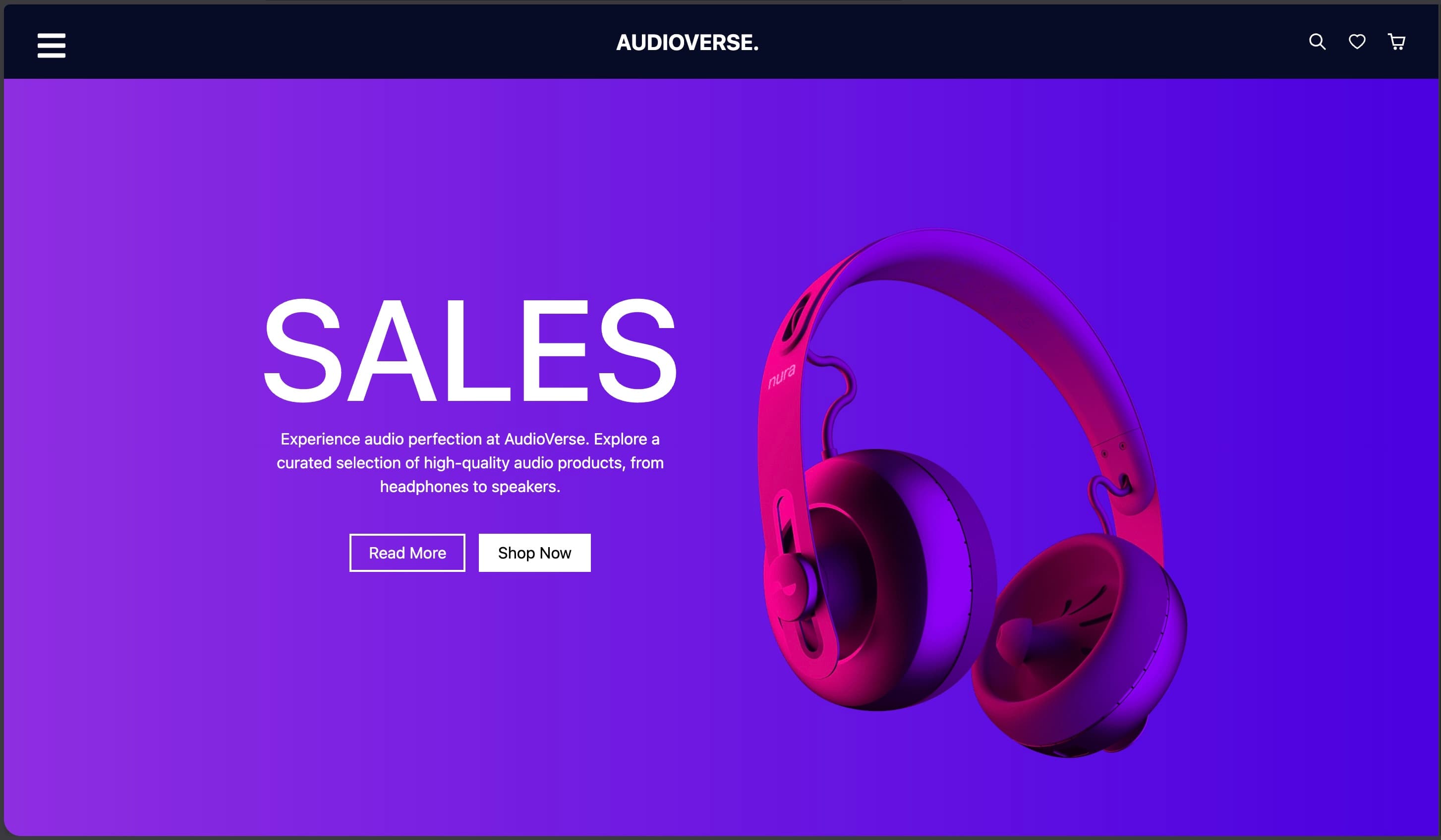 Audioverse - An Ecommerce App preview